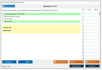 Dell DC0-200 Certified Server Professional Practice test exam simulator test engine exam Prep practice test questions answers Image 3