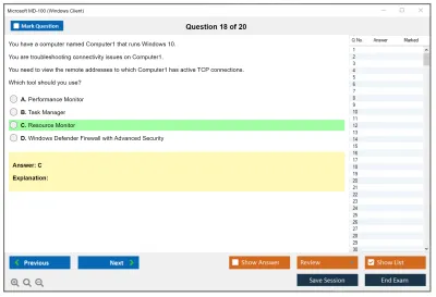 Microsoft MD-100 Windows Client Practice test exam simulator test engine exam Prep practice test questions answers Image 18