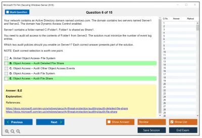 Microsoft 70-744 Securing Windows Server 2016 Practice test exam simulator test engine exam Prep practice test questions answers Image 6