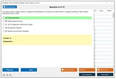 CloudBees CCJE Certified CloudBees Jenkins Engineer (CCJE) Practice test exam simulator test engine exam Prep practice test questions answers Image 6