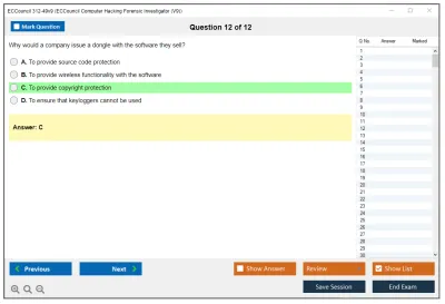 ECCouncil 312-49v9 Computer Hacking Forensic Investigator (v9) Practice test exam simulator test engine exam Prep practice test questions answers Image 12