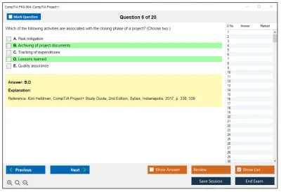 CompTIA PK0-004 CompTIA Project + Practice test exam simulator test engine exam Prep practice test questions answers Image 6