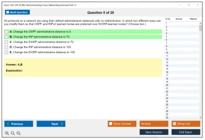 Cisco 100-105 ICND Interconnecting Cisco Networking Devices Part 1 Practice test exam simulator test engine exam Prep practice test questions answers Image 5