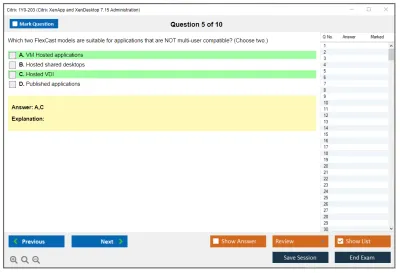Citrix 1Y0-203 Citrix XenApp and XenDesktop 7.15 Administration Practice test exam simulator test engine exam Prep practice test questions answers Image 5