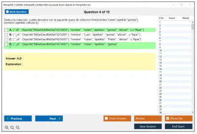 MongoDB C100DBA MongoDB Certified DBA Associate Exam (Based on MongoDB 4.4) Practice test exam simulator test engine exam Prep practice test questions answers Image 4