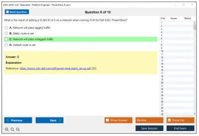 EMC DES-1241 Specialist - Platform Engineer PowerStore Exam Practice test exam simulator test engine exam Prep practice test questions answers Image 6